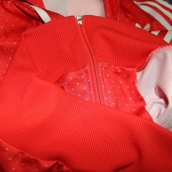 3/$118❤️mint Adidas Women's Firebird Graphic Track Jacket Hi-Res Orange/White - Picture 11 of 11